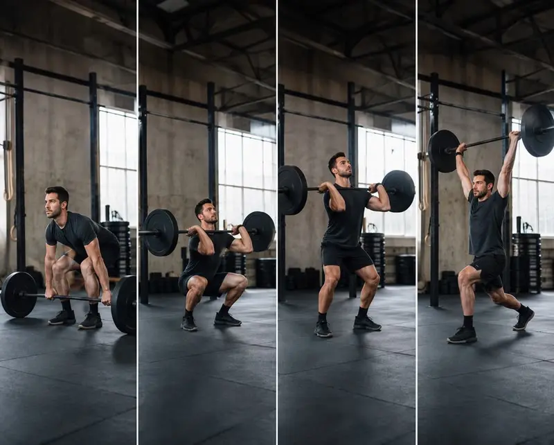 Clean and jerk: secuencia del movimiento