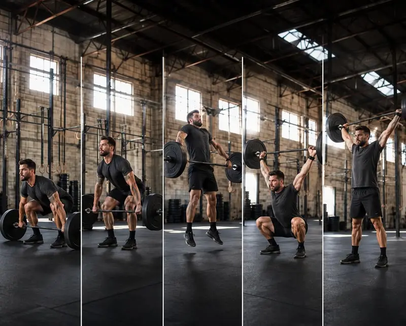 Snatch (arrancada): secuencia del movimiento