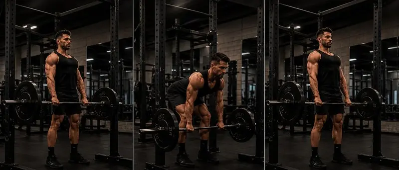 Rack pull: secuencia del movimiento